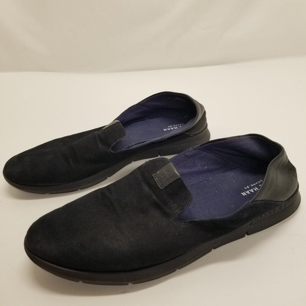 Cole Hann Grand OS Horizon Womans Size 10.5B Black Suede Loafer Slip On Flats